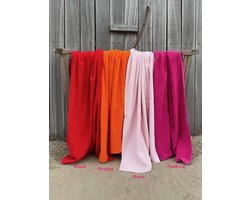 Badstof Strandlaken Fuchsia 100x200 cm.- 100% Katoen - 500 gr/m2