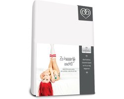 Badstof Stretch - Topper Hoeslaken - 90 x 200 cm - Wit