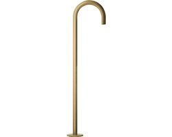 Baduitloop Hotbath Cobber Vrijstaand 106 cm Geborsteld Messing PVD