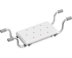 Badzitje Badkuipzitje Badkuipstoel Verstelbaar Verstelbaar Wit-Blauw tot 136Kg Aluminium