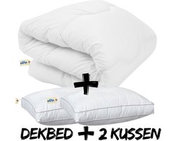 Bafra dekbed set - All Year Dekbed - Dekbed met hoofdkussen - Antiallergische Dekbed 240x220 cm - Box hoofdkussen - Ultra soft imitatie dons