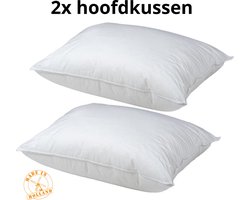 Bafra - Hoofdkussen - 60x70cm - Wit - Navulbaar met ritssluiting - Hoofdkussen Nekklachten - Hoofdkussens Slaapkamer - Geschikt voor rug - zij- en buikslapers - Orthopedisch - Ergonomisch