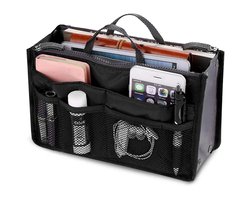 Bag in bag tas organizer – 11 vakken – zwart
