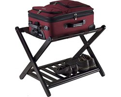 Bagagerek - Kofferrek - Luxe Kofferstandaard met Leglank - Bamboe - Hout - Hotel - Inklapbaar koffer standaard rek