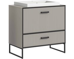 Bagno badmeubel inclusief wastafel Cashmere NB Zwart NB - 48x80x84cm