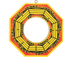 Bagua Mirror, Traditional Chinese FengShui Concave Convex Bagua Mirror for Home Decoration Business Ornament (6in, Concave)