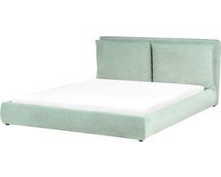 BAJONNA - Tweepersoonsbed - Mintgroen - 180 x 200 cm - Stof
