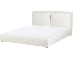 BAJONNA - Tweepersoonsbed - Off-white - 160 x 200 cm - Stof