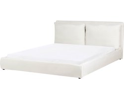 BAJONNA - Tweepersoonsbed - Off-white - 180 x 200 cm - Stof