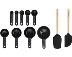 Bakgerei Set, 11-Delig, Zwart, Bamboe, Siliconen, Hittebestendig - KitchenAid