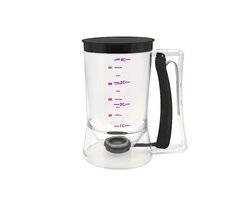 Bakken – Bakaccessoires – Keuken Accessoires – Cakebeslag Dispenser – Handmatige Keuken Dispenser voor Gelijkmatige Pannenkoeken & Wafels – Drupvrije Afsluiting – Zwart