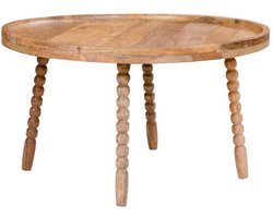 Bakker | Jammu Salontafel | Mangohout | Natuurlijk | Ø60x35 cm | salontafel | salontafel industrieel | koffietafel | tafeltje | laag bijzettafeltje | Wood Selections