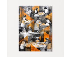 Bakker muurdecoratie - Wanddecoratie modern - Poster vintage - 80x120 cm