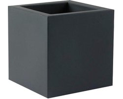 Bakker Plantenbak Pure® Square met wielen antraciet | 40cm x 40cm x 40cm