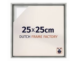 Baklijst 25x25 cm - Zilver Mat - Geschikt voor Canvasdoek - MDF Baklijst Lausanne
