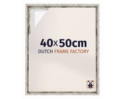 Baklijst 40x50 cm - Wit Vintage - Geschikt voor Canvasdoek - MDF Baklijst Lausanne