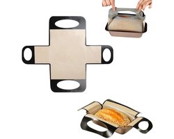 Bakmat - Broodbakmat - Broodpanbakmat - Antiaanbakbakmat - Geschikt voor broodverpakking 49X39cm (Beige)
