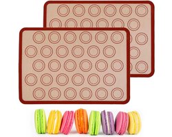Bakmat voor macarons 2 stuks grijze antislip herbruikbare mat voor macarons koekjes brood pizzamat