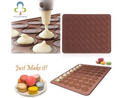 Bakmat voor macarons - Siliconen bakmat voor het maken van macarons - 30 stuks per mat - Bruin