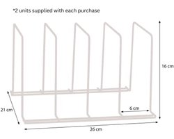 Bakplaat en snijplank rek - Set van 2 - Ruimtebesparende organizer voor de keuken
