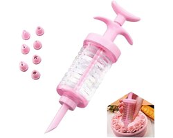 Bakspullen - garneerspuit - Taartversieringsset met 8 Piping Tips - Cupcake Injector/Decoratie Icing Set - Cake Decorating Gun - Cupcake Icing Piping Kit - Cake Decorating Kit with 8 Piping Tips - 15.6x6.4cm