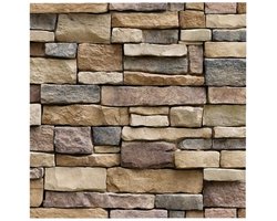 Baksteen Behang – Zelfklevend – Verwijderbaar – 45×100cm – PVC – Bruin