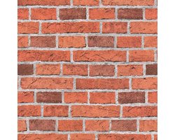 Bakstenen behang 779816-GU papier behang licht gestructureerd met natuur patroon mat rood grijs 5,33 m2