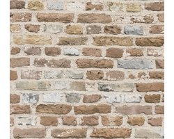 BAKSTENEN BEHANG | industrieel - Bruin Beige Grijs - A.S. Création Elements 2