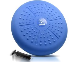 Balance Cushion - Wiggle Seat for Improving Sitting Posture - Attention Stability Balance Disc for Physical Therapy - Relief Back Pain Core Strength - Extra Thick Pump Included