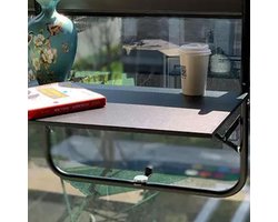 Balcony railing table,wall desk,balcony furniture,foldable desk,balcony table,wall mounted desk,folding desk,floating desk,wall table,balcony furniture for apartments (Color : Black)