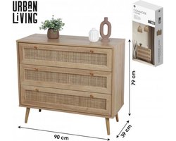 " BALI " DRESSOIR MET 3 DRAWERS 39X90XH79CM