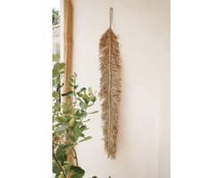 Bali Lifestyle Store - Zeegras Wandhanger XL - 130CM - Bamboe Wanddecoratie - Muurdecoratie - Boho Bohemian Slinger