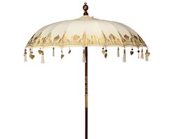 Bali Patio Parasol - Canvas - Natuurlijke Decoratie - 2m