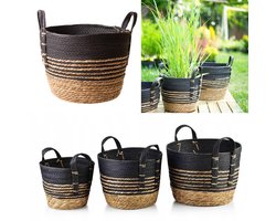 Bali Zeegras Mand Boho L/28x28xH:23 - Decoratief en Praktisch