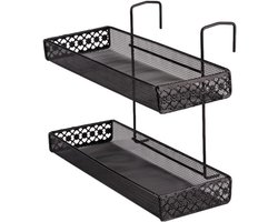 Balingrek Hangrek Voor Balkon - Meerlaags Plantenrek Voor Bloempotten En Tuindecoratie - Duurzaam En Praktisch - Zwart