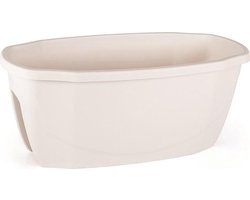 Balkon bloembak Emerald gebroken wit 15.5L aanpasbaar 58x30x24 met drainage