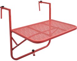 Balkon Tafel - Hangende Bar Tafel - Buiten Genieten - 3 Hoogtes Verstelbaar - 60x40cm - Roze