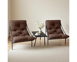 Balkon Tuinmeubelset 3-delig 90 x - 90x69x80 cm - Novihome