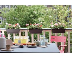 Balkonbak 70 cm - Plantenpot voor Buiten met Waterreservoir - Honing Geel