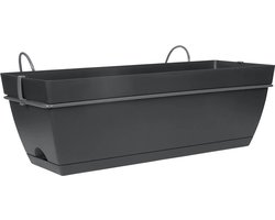 Balkonbak Easyday Smile - 50 x 18 x 17cm - Zwart