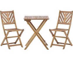Balkonmeubelset met 3 delen - Bistroset voor in de tuin - Geschikt voor kleine ruimtes - Ontwerp dat inklapbaar is - 58 x 58 x 45 cm