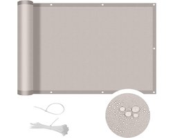 Balkonscherm - Inkijkbescherming en UV-bescherming - 1 stuk - Taupe - 1x5m