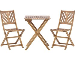 Balkonset 3 delig - Tuinset bistro - Kleine ruimtes - Opklapbaar ontwerp - 58 x 58 x 45 cm
