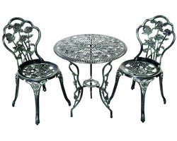 Balkonset - Bistroset - Tuinset - bistroset 2 persoons - Antiek - Groen - 3 delig