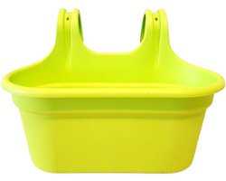 Balkonset bloembak - Groen - Kunststof - 35 cm - Balkonplanter