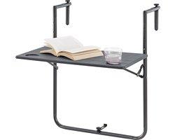 Balkontafel Badolato inklapbaar 83,5x60x60 cm donkergrijs