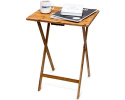 balkontafel inklapbaar - 63 x 48 x 38,5 cm - bamboe - klaptafel