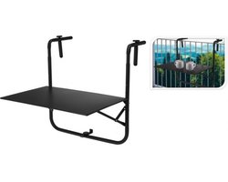 Balkontafel Inklapbaar – Grijs– 40 x 60 x 70 cm – Balkontafeltje Hangend Balkonbar Balkontafels Opklapbaar Hangtafel – Ophangbaar Voor aan het Balkon – Vouwtafel Wandtafel Inklapbare Tafel – Bijzettafel – Buiten Tafeltje Klaptafel