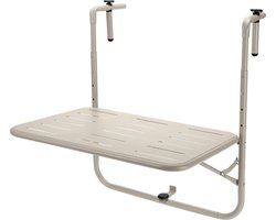Balkontafel Inklapbaar – hangtafel balkon – Beige – 60x40cm – Hangend Balkonbar Balkontafels Opklapbaar Hangtafel – Ophangbaar Voor aan het Balkon – Vouwtafel Wandtafel Inklapbare Tafel – Bijzettafel – Buiten Tafeltje Klaptafel
