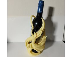 Ballerina Wijnfleshouder Geel 3d geprint
